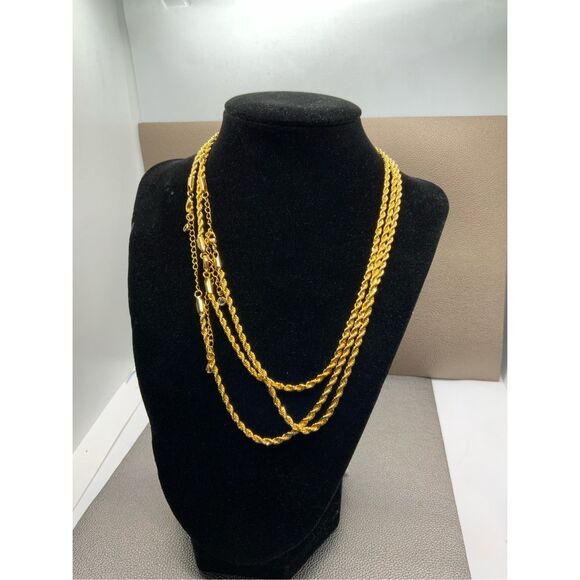 18k Yellow Gold Plated Rope Chain-one chain - Picture 6 of 7